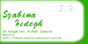 szabina hidegh business card